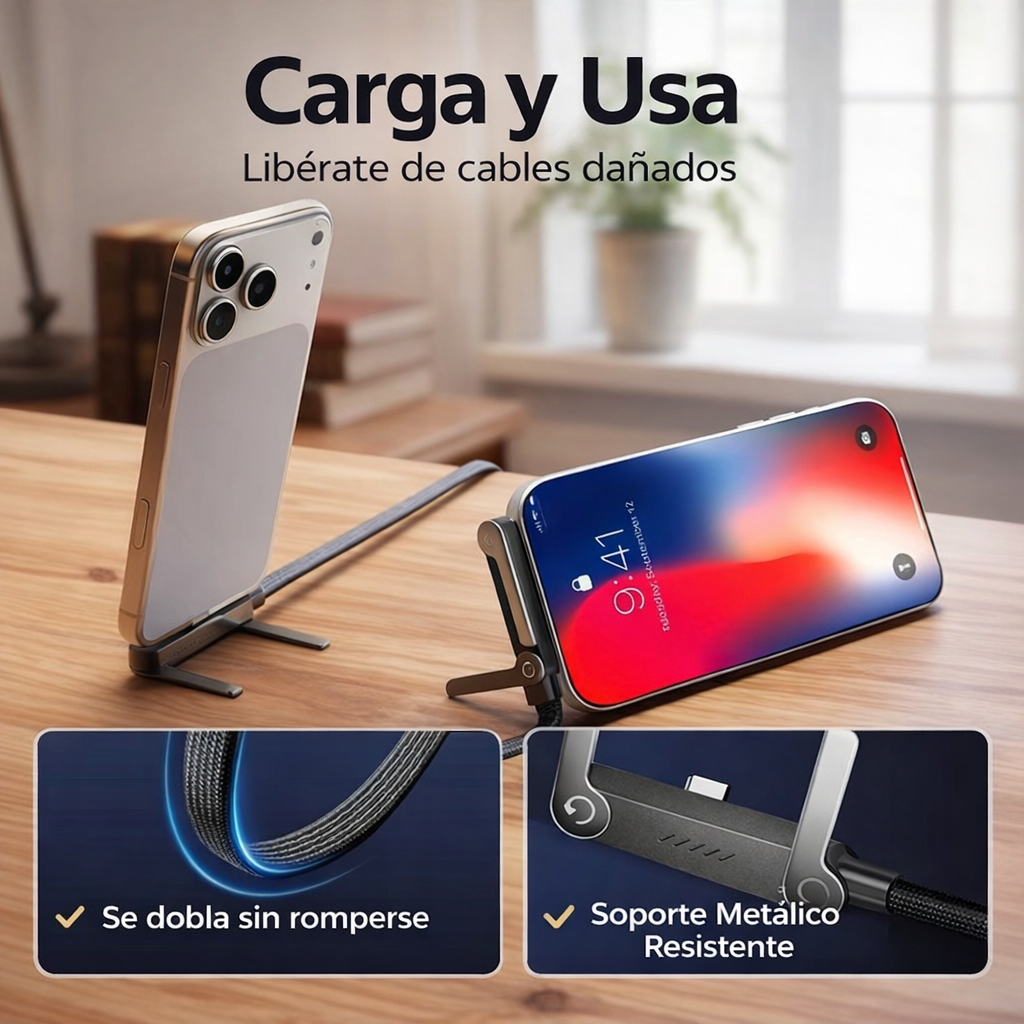 FlexCharge Pro 240W Cable + Soporte