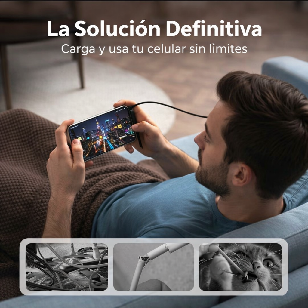 FlexCharge Pro 240W Cable + Soporte